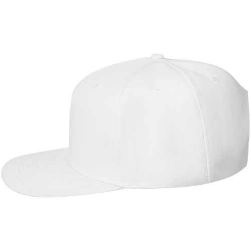 Бейсболка Snapback с прямым козырьком, белая фото 3