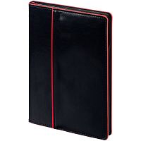 Ежедневник Alanis, недатированный, черный с красным