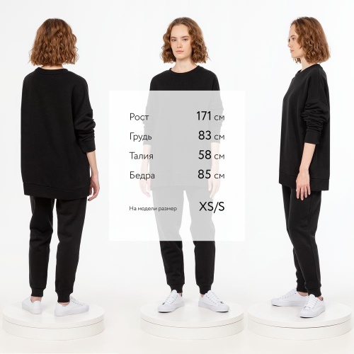 Свитшот унисекс S2, черный фото 3