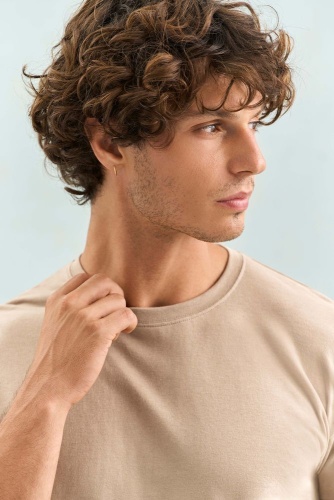 Футболка унисекс Regent 150, серо-бежевая фото 3