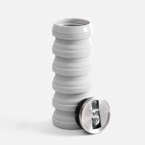 Складная бутылка для воды Folla, серая фото 2