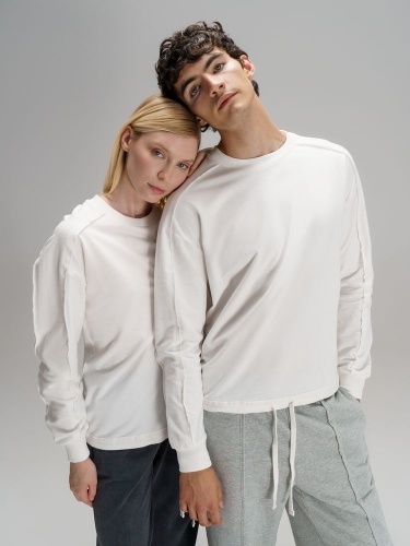 Свитшот унисекс Vozduh, молочно-белый фото 4