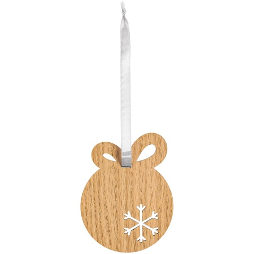 Деревянная подвеска Christmate, шар фото 2