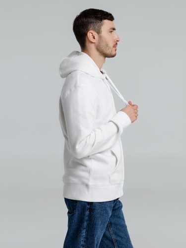 Толстовка на молнии с капюшоном унисекс King, белая фото 10