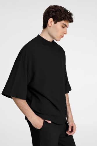 Футболка оверсайз унисекс T9, черная фото 2