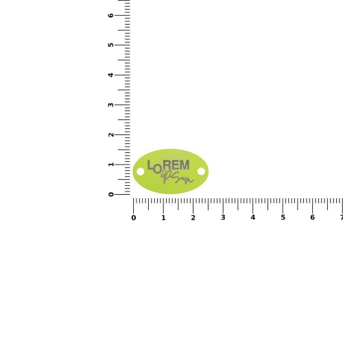 Шильдик металлический Alfa Oval, желтый неон фото 2