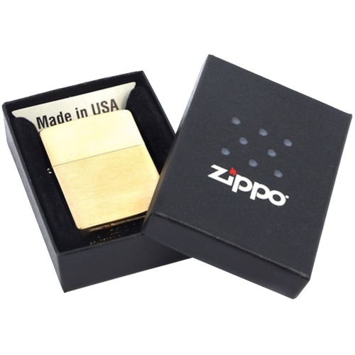Зажигалка Zippo Classic Brushed, золотистая фото 4