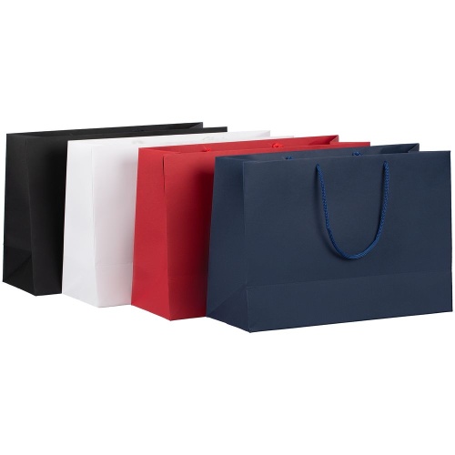 Пакет бумажный Ample Thin M, синий фото 2 Пакет бумажный Ample Thin M, синий фото 2