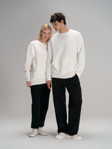Свитшот оверсайз унисекс Vozduh, молочно-белый фото 5