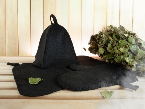 Банная рукавица Heat Off, черная фото 3 Банная рукавица Heat Off, черная фото 3