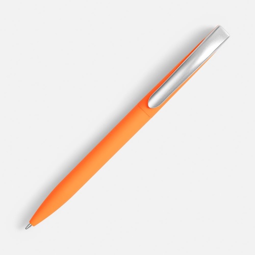 Ручка шариковая Pin Soft Touch, оранжевая фото 3