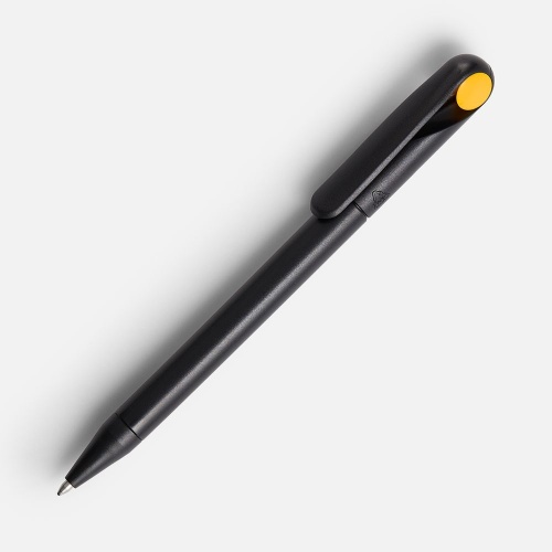 Ручка шариковая Prodir DS1 TMM Dot, черная с желтым фото 2