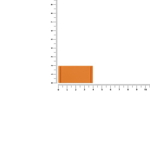 Лейбл из ПВХ Dzeta, XS, оранжевый фото 2