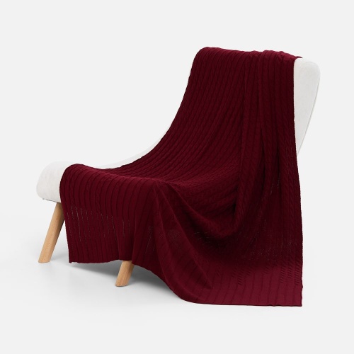 Плед Tressa, красный (бордовый) фото 2