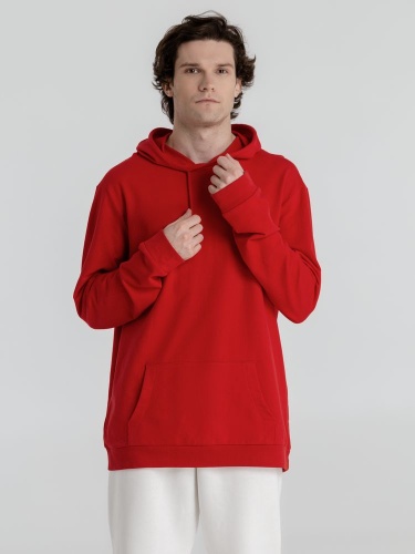 Толстовка с капюшоном унисекс Hoodie, красная фото 7