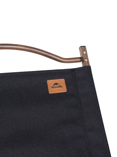 Стул MW02 складной, черный, темное дерево фото 3