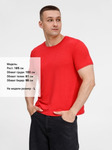 Футболка унисекс Senti, красная фото 3