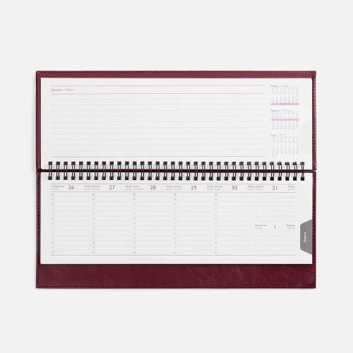 Планинг Faro, датированный, бордовый фото 3 Планинг Faro, датированный, бордовый фото 3