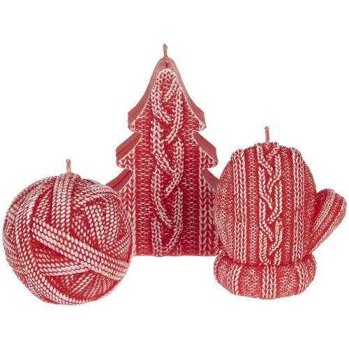 Свеча Kniteam, елка, красная фото 2 Свеча Kniteam, елка, красная фото 2