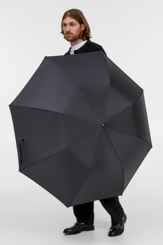 Зонт складной Big Arc, черный фото 3 Зонт складной Big Arc, черный фото 3