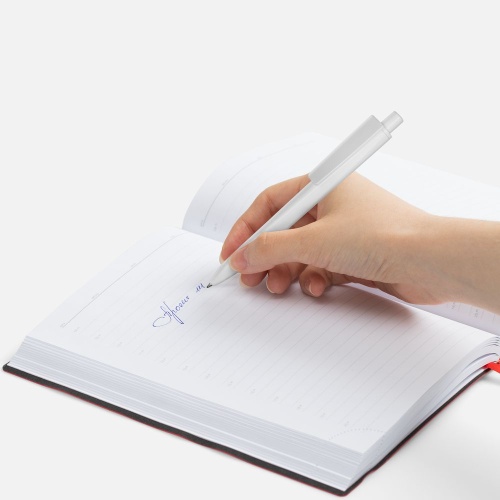 Ручка шариковая Ridge в футляре, белая фото 3