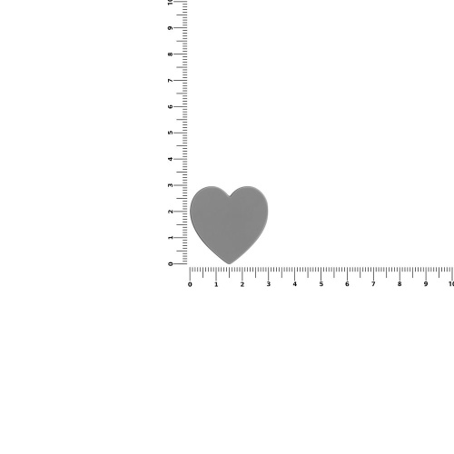 Джибитс из ПВХ «Сердце», серый фото 2