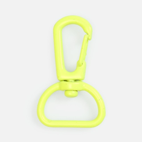 Застежка-карабин Snap Hook, M, желтый неон фото 2