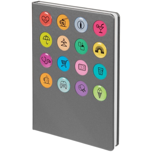 Ежедневник «История изобретений», недатированный, серый фото 2