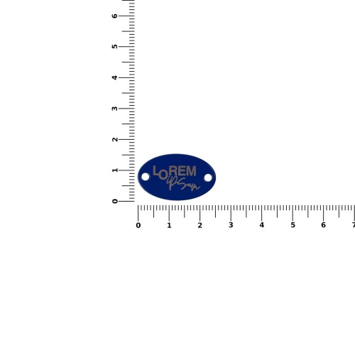 Шильдик металлический Alfa Oval, синий фото 2 Шильдик металлический Alfa Oval, синий фото 2