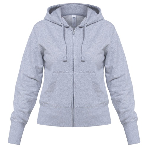 Толстовка женская Hooded Full Zip серый меланж