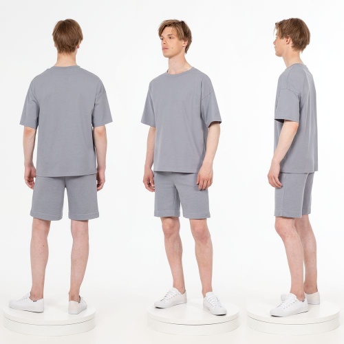 Футболка унисекс оверсайз T3, серая фото 3