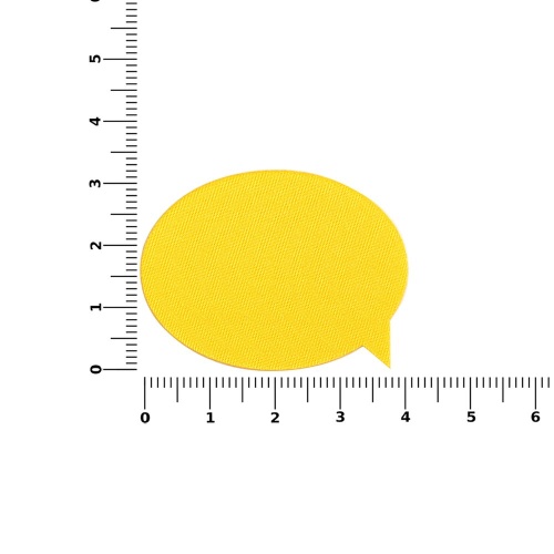 Наклейка тканевая Lunga Bubble, M, желтая фото 3