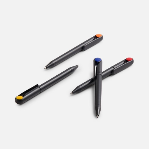 Ручка шариковая Prodir DS1 TMM Dot, черная с желтым фото 8