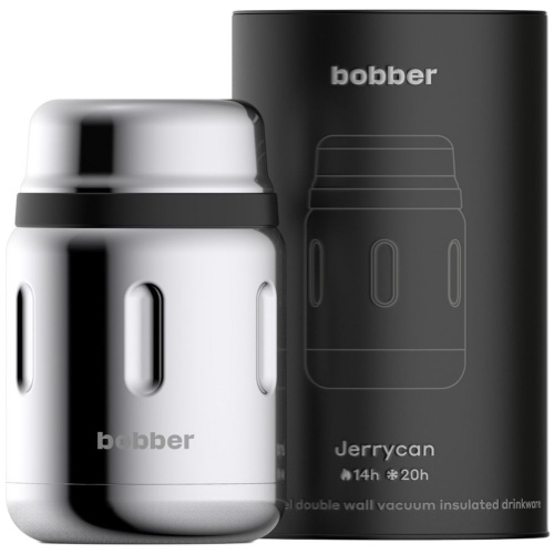 Термос для еды Jerrycan 700, вакуумный, стальной зеркальный фото 3