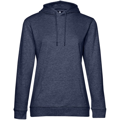Толстовка с капюшоном женская Hoodie, синий меланж фото 2
