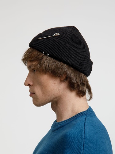 Шапка Pricker, черная фото 4