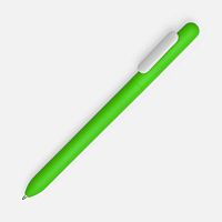 Ручка шариковая Swiper Soft Touch, зеленая с белым