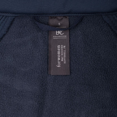Куртка женская Hooded Softshell темно-синяя фото 8