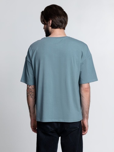 Футболка унисекс оверсайз Crosstown, серо-зеленая фото 3 Футболка унисекс оверсайз Crosstown, серо-зеленая фото 3