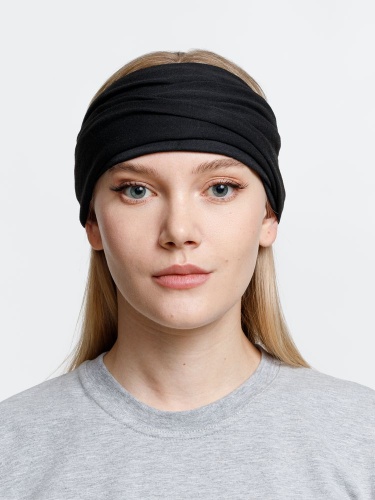 Многофункциональная бандана Dekko, черная фото 4 Многофункциональная бандана Dekko, черная фото 4