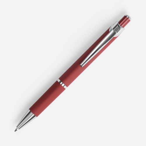 Ручка шариковая Chromos Soft Touch, красная фото 3