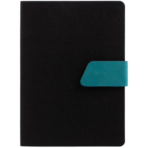 Ежедневник Boom, недатированный, черный с бирюзовым фото 2