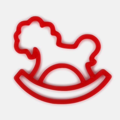 Подвеска «Лошадка-качалка», 3D-печать, красная фото 2 Подвеска «Лошадка-качалка», 3D-печать, красная фото 2