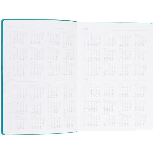 Ежедневник Flexpen Shall, недатированный, бирюзовый фото 4