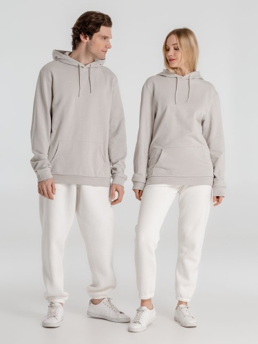 Толстовка с капюшоном унисекс Hoodie, дымчато-серая фото 17