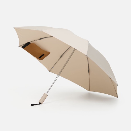 Зонт обратного сложения Easyroll, бежевый фото 2