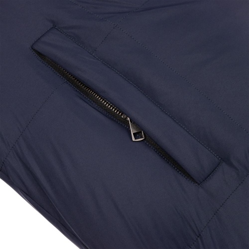 Пуховик унисекс Kapsula, темно-синий фото 4