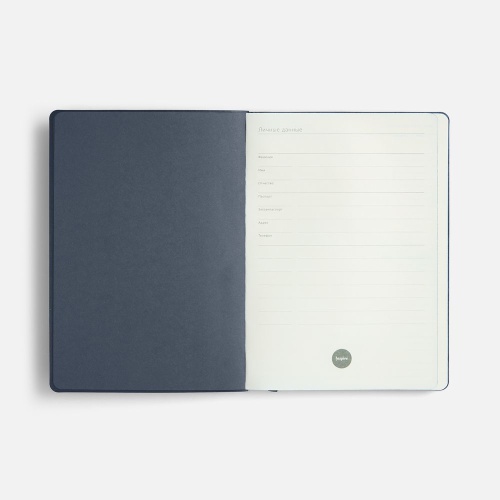 Ежедневник Doppio, недатированный, синий фото 4 Ежедневник Doppio, недатированный, синий фото 4