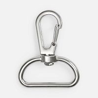 Застежка-карабин Snap Hook, L, серебристая (хром)