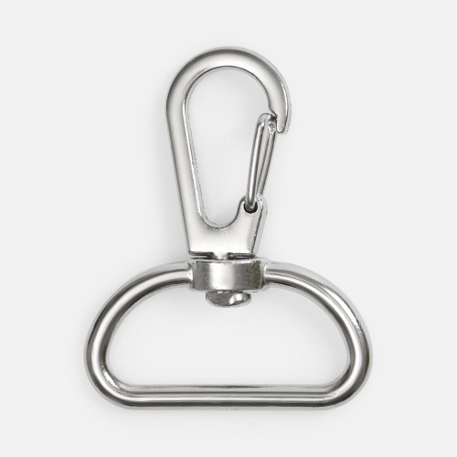 Застежка-карабин Snap Hook, L, серебристая (хром)